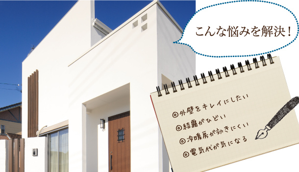 本格塗り壁外断熱ecoリフォーム４コンフォート特長