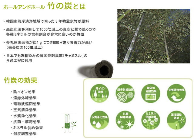 ホールアンドホール 竹の炭とは